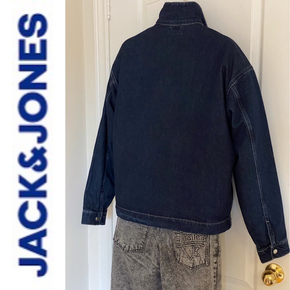 JACK & JONES Utility Denim Jacket, Sz M, zipper closure - Picture 7 of 16